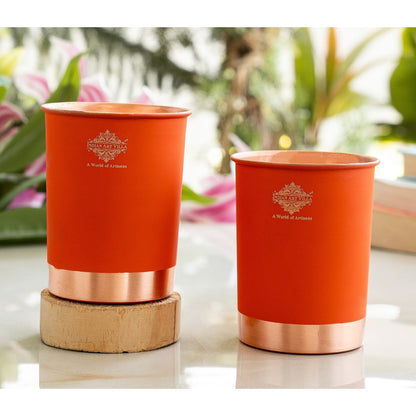 Premium Copper Glass in Ombre Silk Finish  - 275 ML