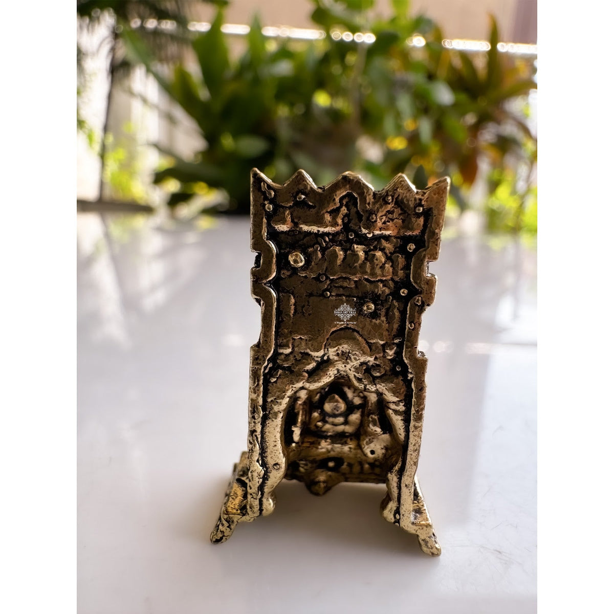 Pure Brass Miniature Raghavendra Swamy Ji Murti for Home Temple 3.10 CM