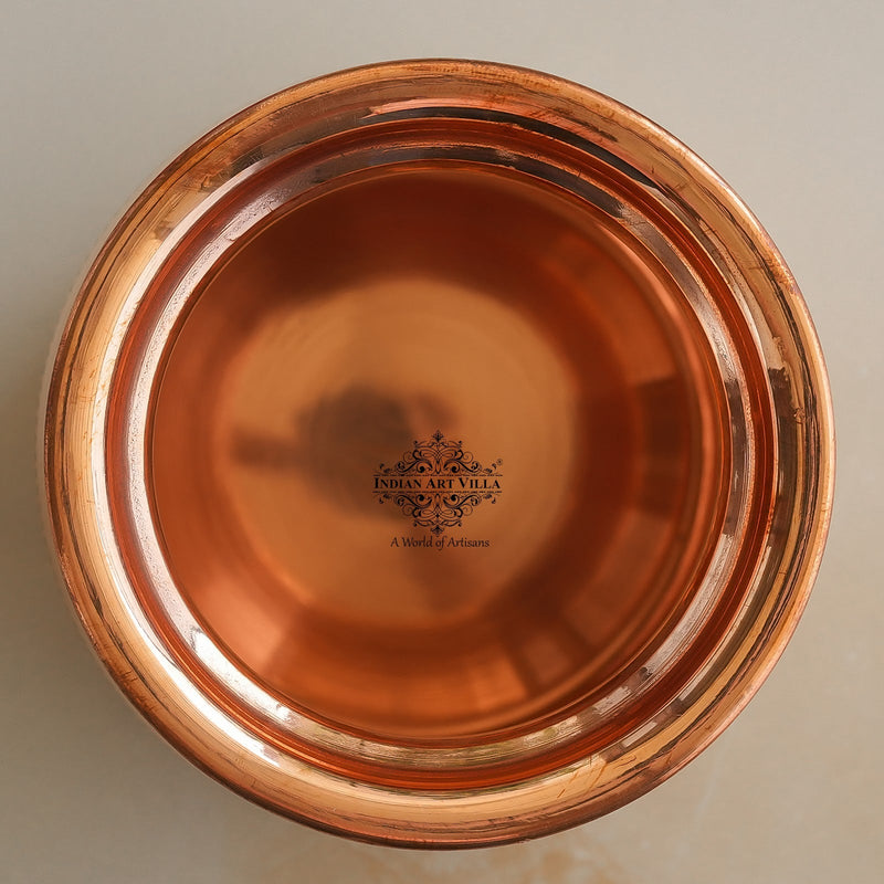 Handmade Pure Copper Lota with Om Design, Ayurveda Benefit, Water Strorage Pot