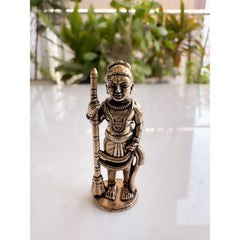 Pure Brass Miniature Handmade Udupi Krishna Ji Murti For Home Temple - 3.56 cm