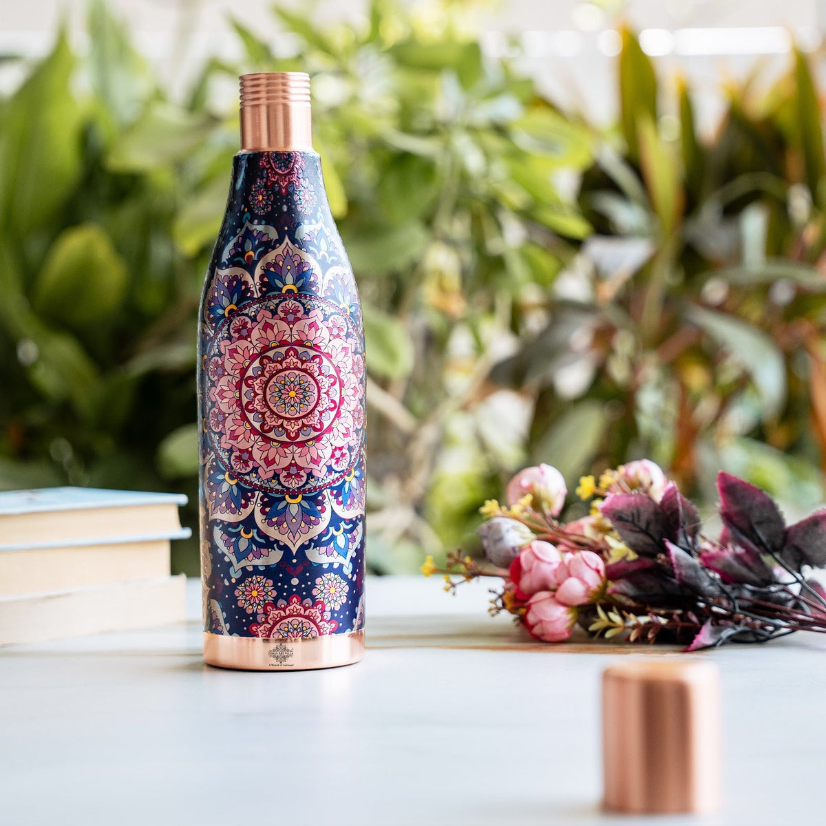 Copper Kalakriti Mystic Mandala Printed Bottle - 1100 ML