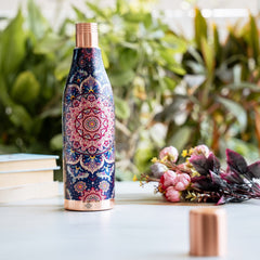 Copper Kalakriti Mystic Mandala Printed Bottle - 1100 ML