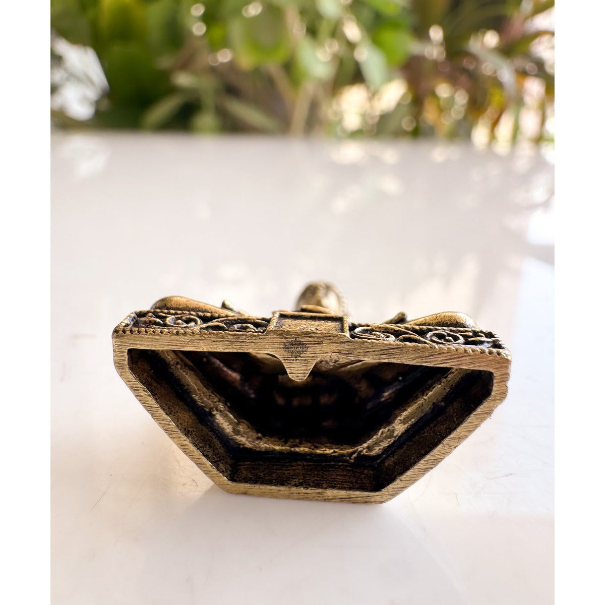 Pure Brass Miniature Mahaveer ji Statue - 3 cm