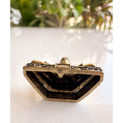 Pure Brass Miniature Mahaveer ji Statue - 3 cm