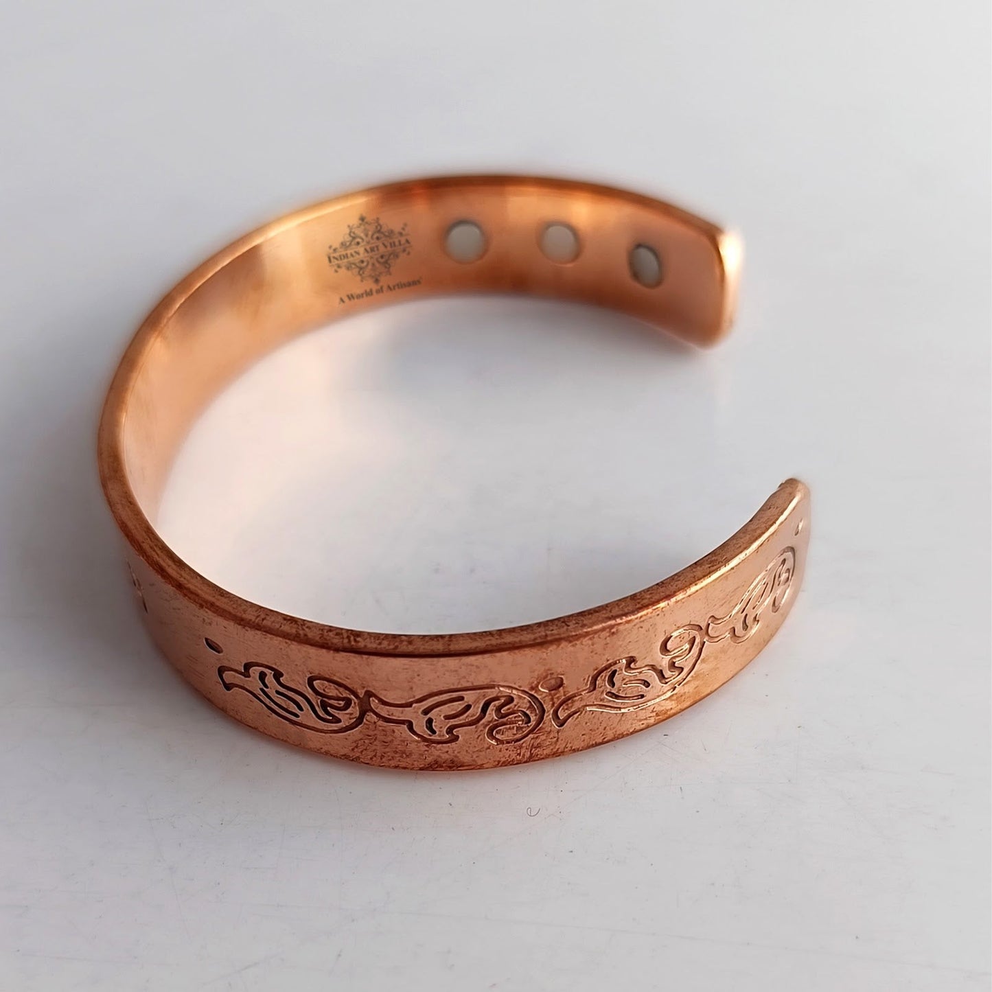 Pure Copper Heavy Jai Shree Ram Bangle with Inbuilt Magnet