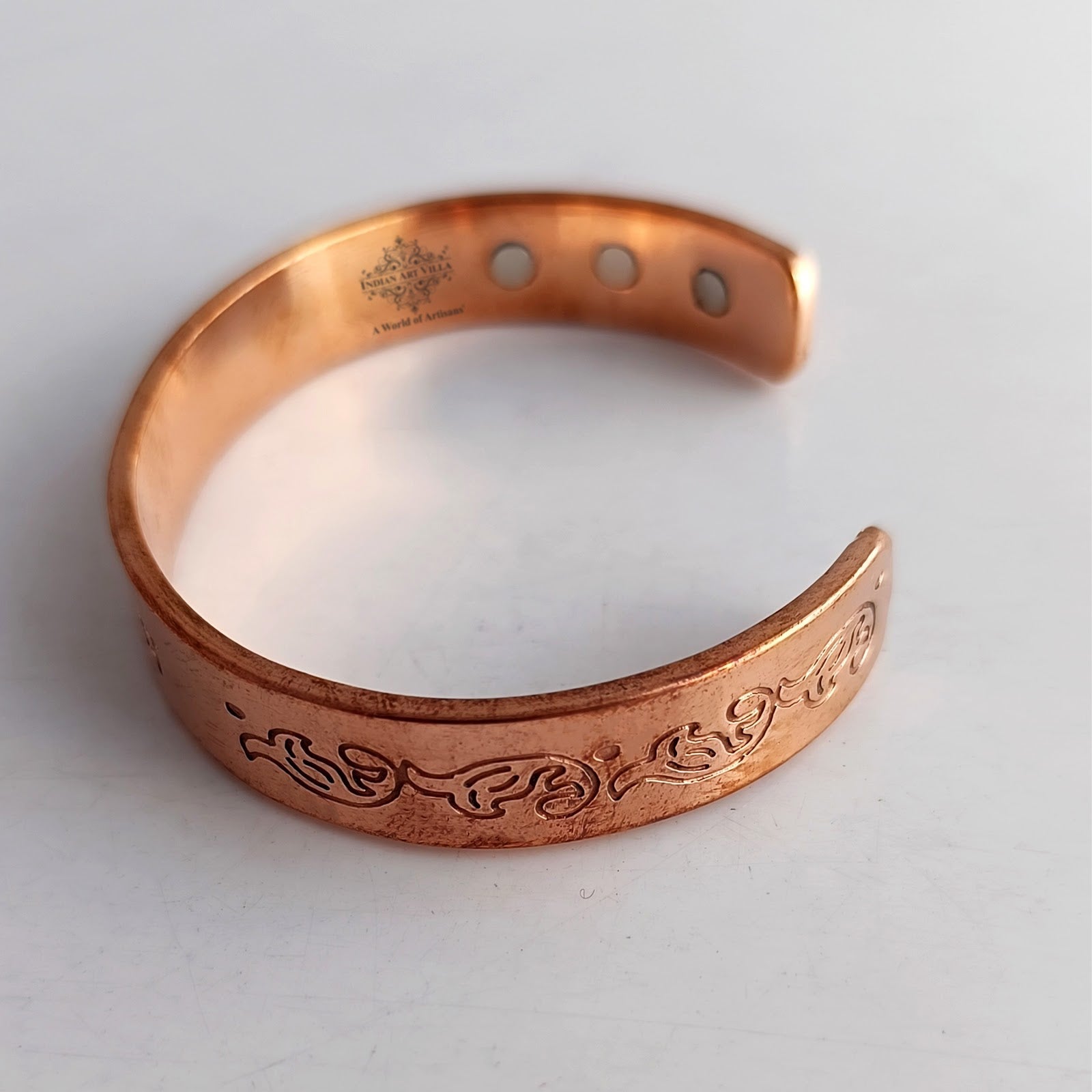 Pure Copper Heavy Jai Shree Ram Bangle with Inbuilt Magnet