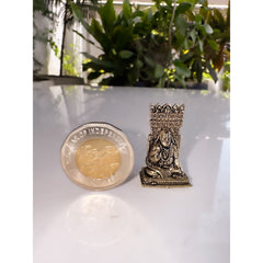 Pure Brass Miniature Raghavendra Swamy Ji Murti for Home Temple 3.10 CM