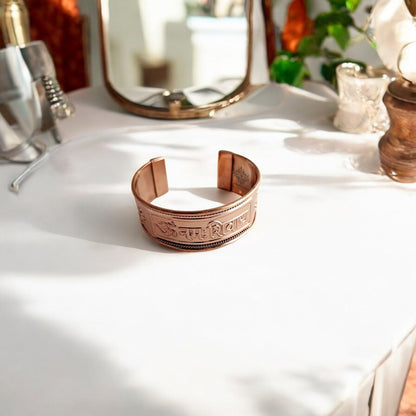 Pure Copper Broad Om Namah Shivaya Bangle
