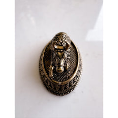 Pure Brass Miniature Sitting Nandi Ji Murti - 2.54 cm