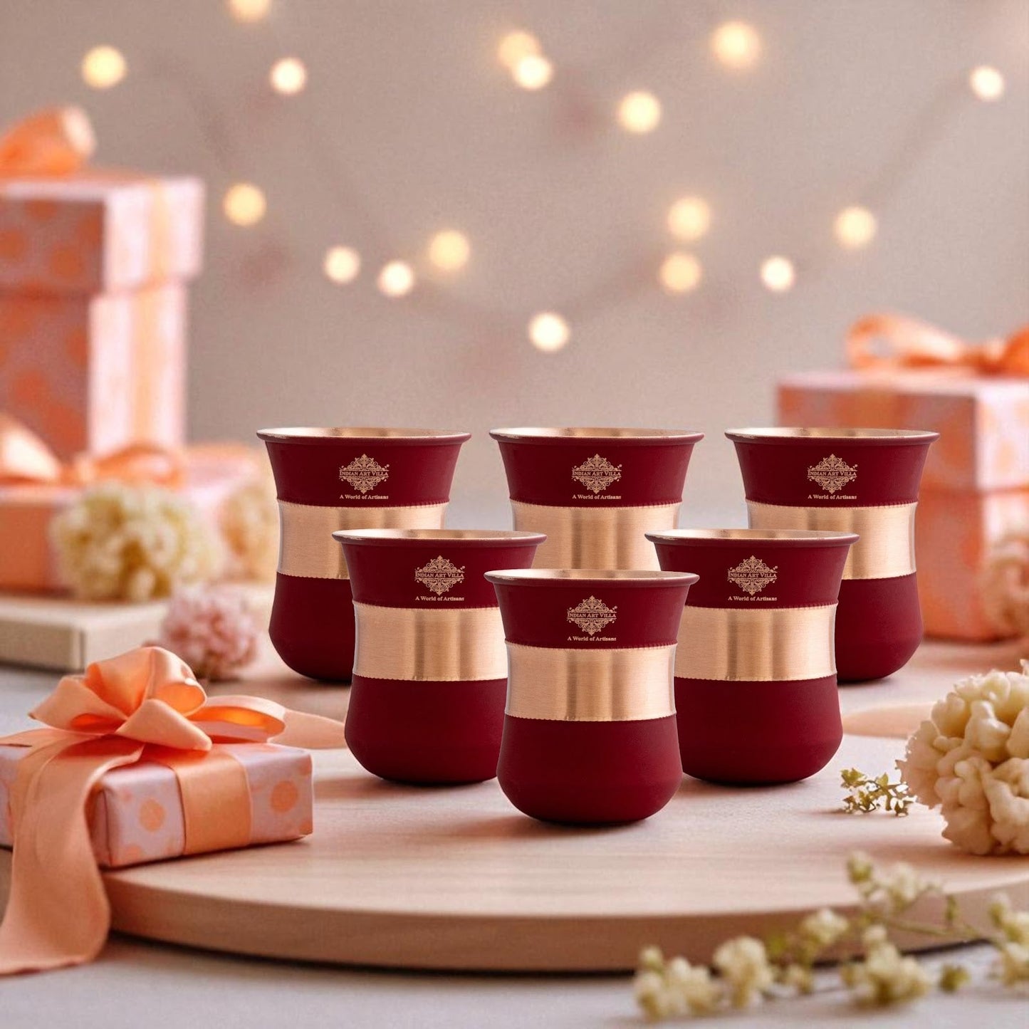 Pure Copper Half Silk Finish Glass – 300 ML