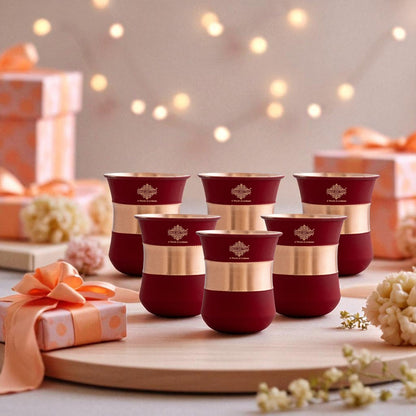 Pure Copper Half Silk Finish Glass – 300 ML