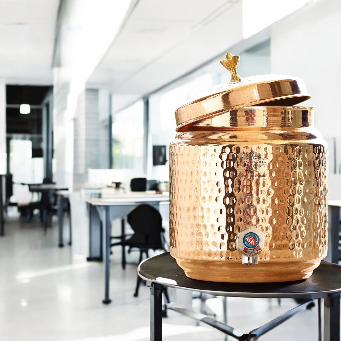 Pure Copper With Hammered Design Water Pot