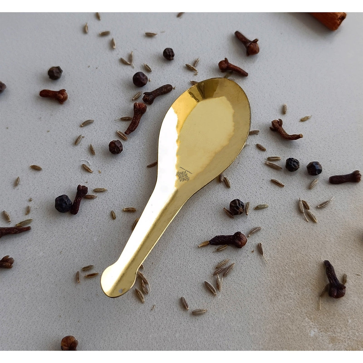 Pure Brass Gold Float Masala Spoon