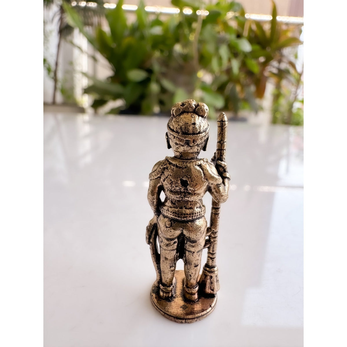 Pure Brass Miniature Handmade Udupi Krishna Ji Murti For Home Temple - 3.56 cm