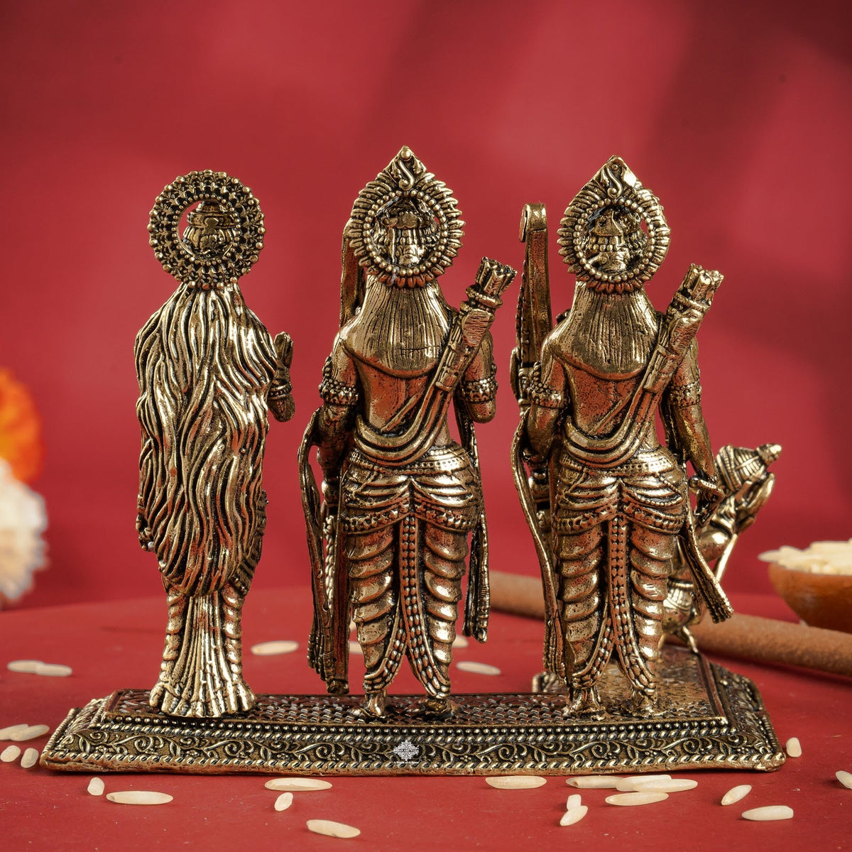 Brass Ram Darbar Idol for Home Temple Decor & Pooja Room