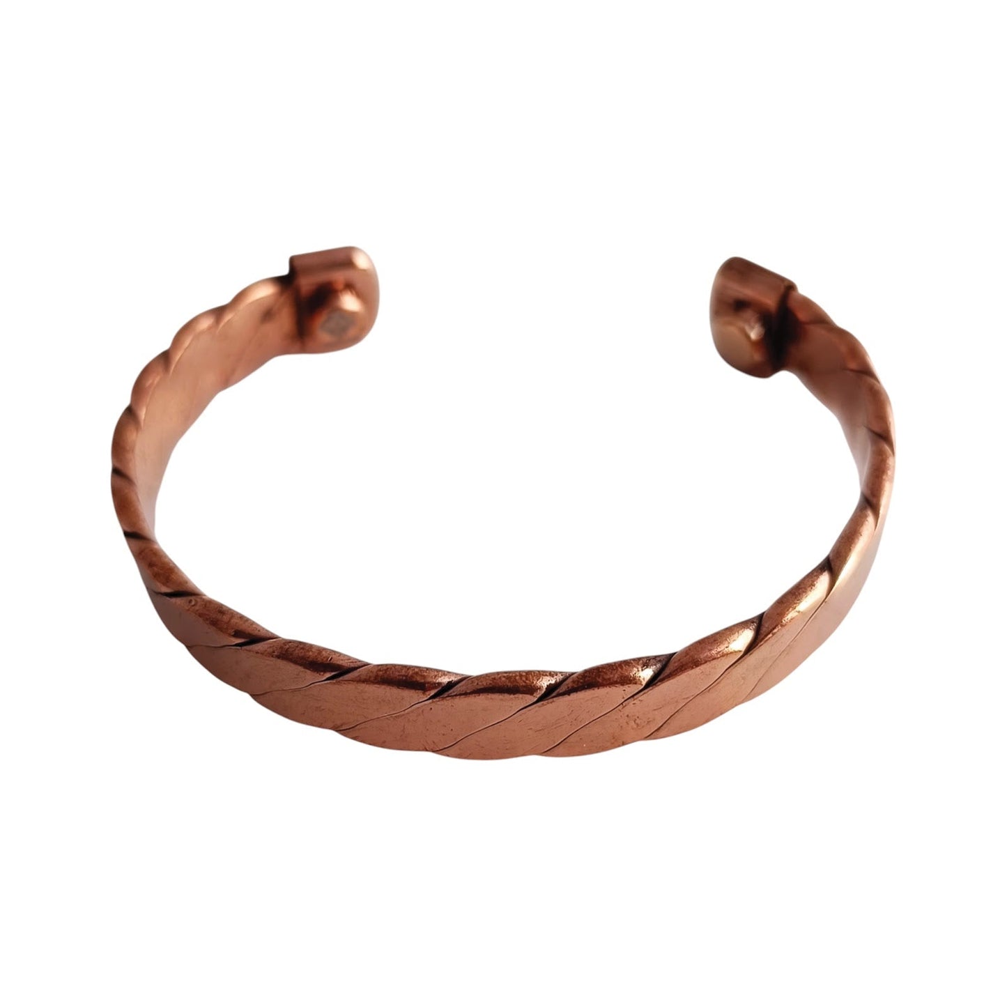 Pure Copper Flat Spiral Bangle with Magnet Handcrafted Bangle