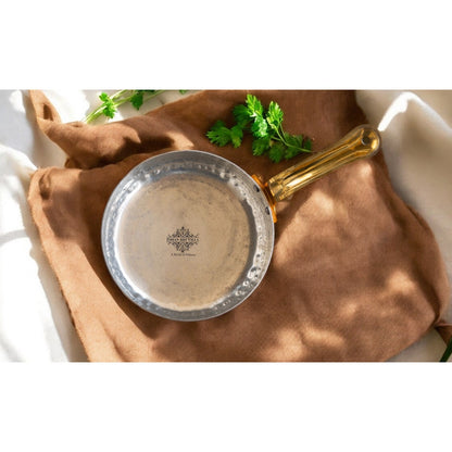 Handcrafted Pure Copper Round Pan with Tin Lining, Serveware, Cookware