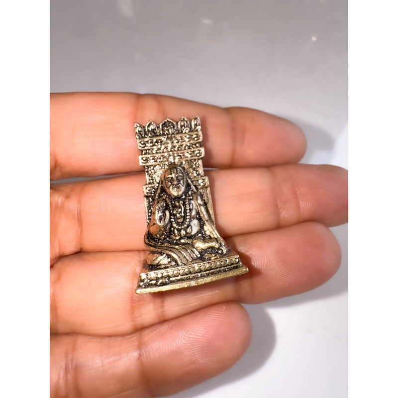 Pure Brass Miniature Raghavendra Swamy Ji Murti for Home Temple 3.10 CM