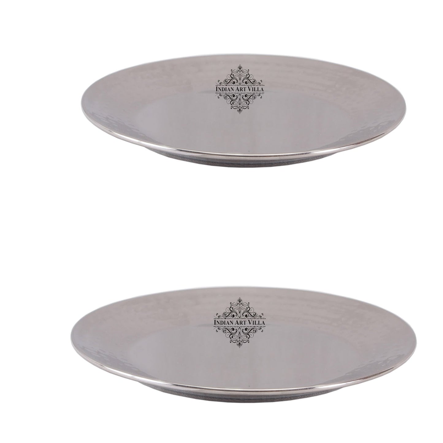 Steel Hammered Design Quarter Serving Plate