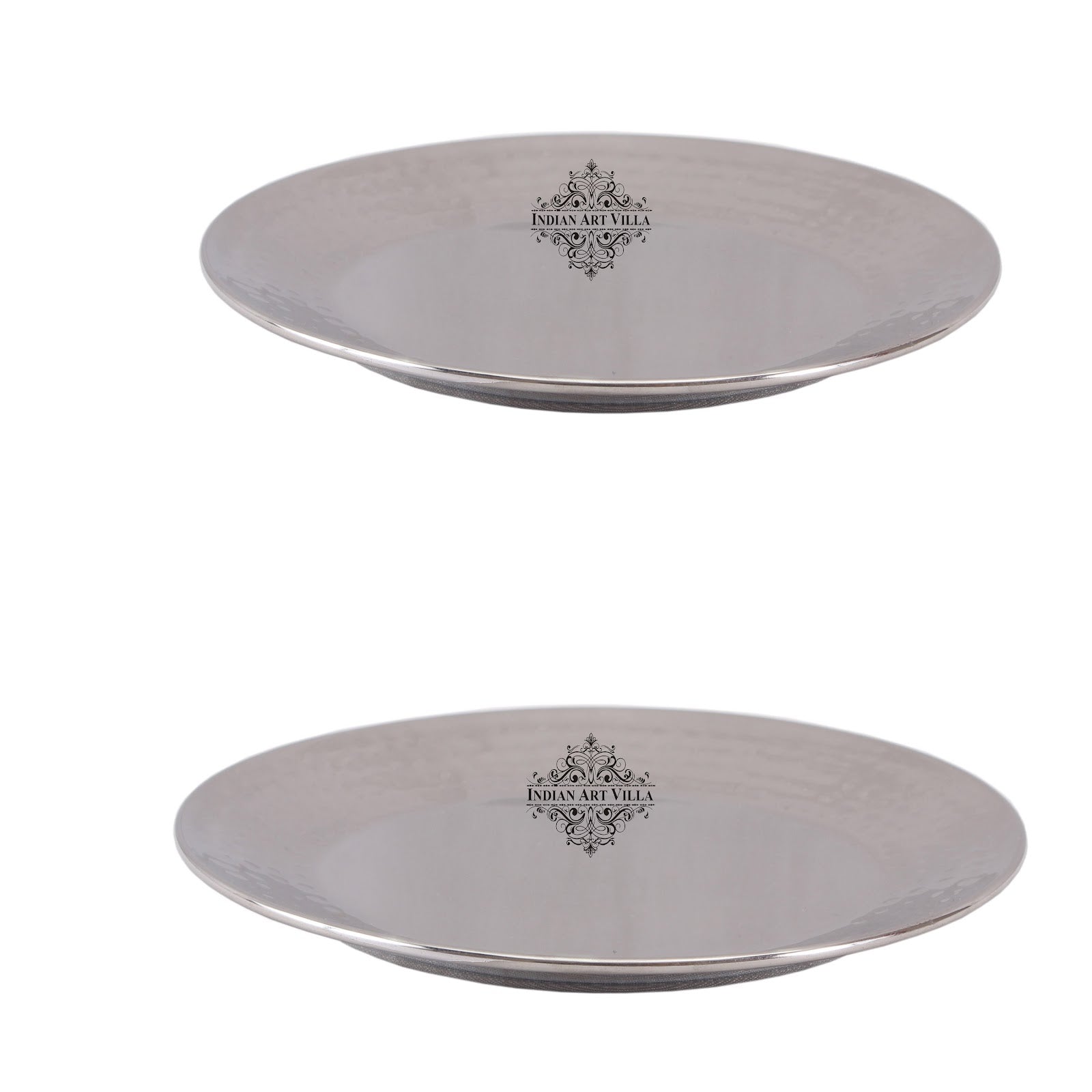 Steel Hammered Design Quarter Serving Plate