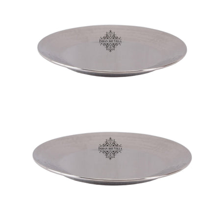 Steel Hammered Design Quarter Serving Plate