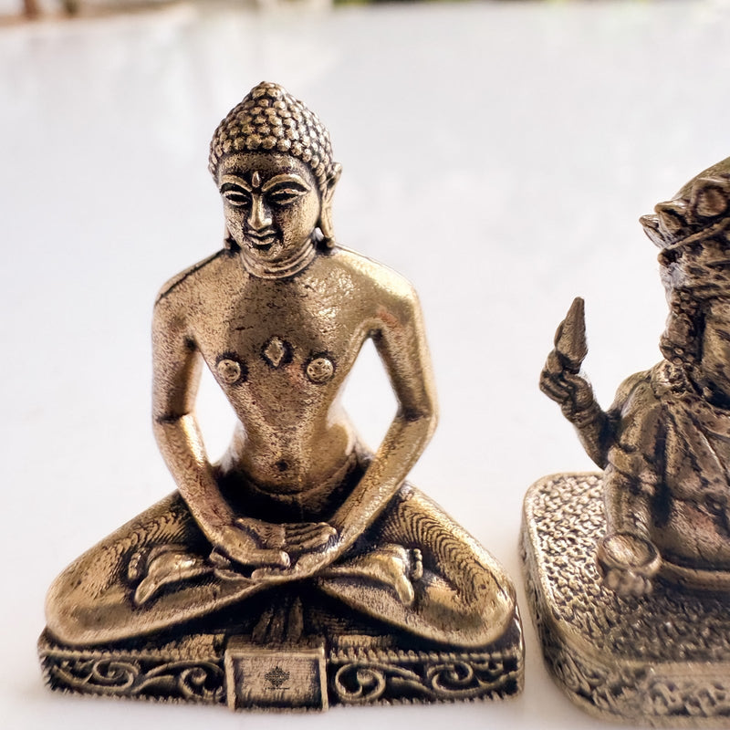 Pure Brass Miniature Jain Tirthankar Combo Murti Set