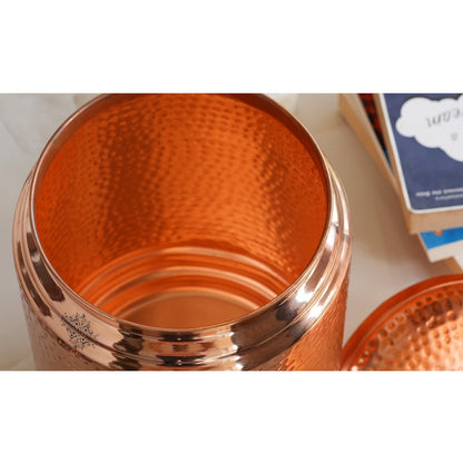 Pure Copper With Hammered Design Water Pot