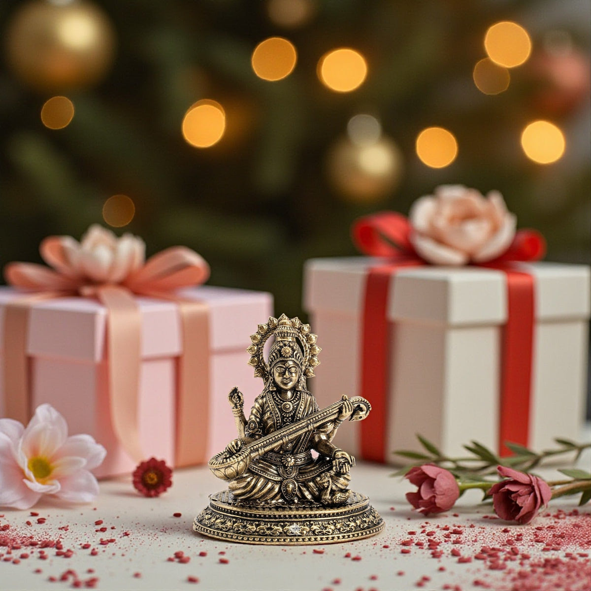 Pure Brass Goddess Saraswati ji Idol