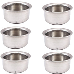 Pure Steel Hammered Design Round Beeded Bowl Katori