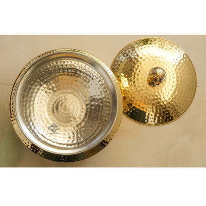Pure Brass Handi / Degchi With Tin Lining Inside & Lid