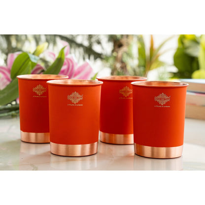 Premium Copper Glass in Ombre Silk Finish  - 275 ML
