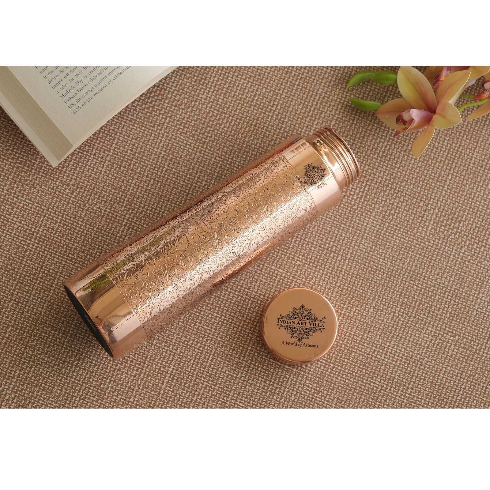 Pure Copper Water Bottle – Pyramid Shape, 900 ML