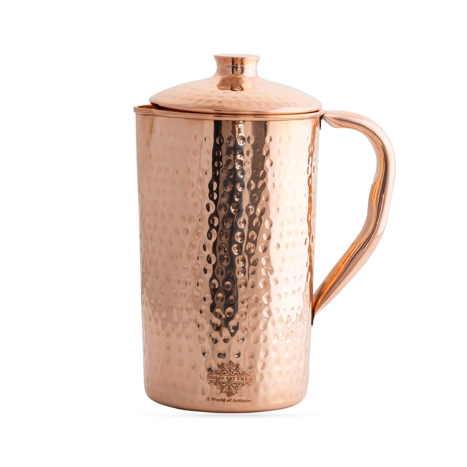 Pure Copper Hammered & Plain Designer Jug With Lid