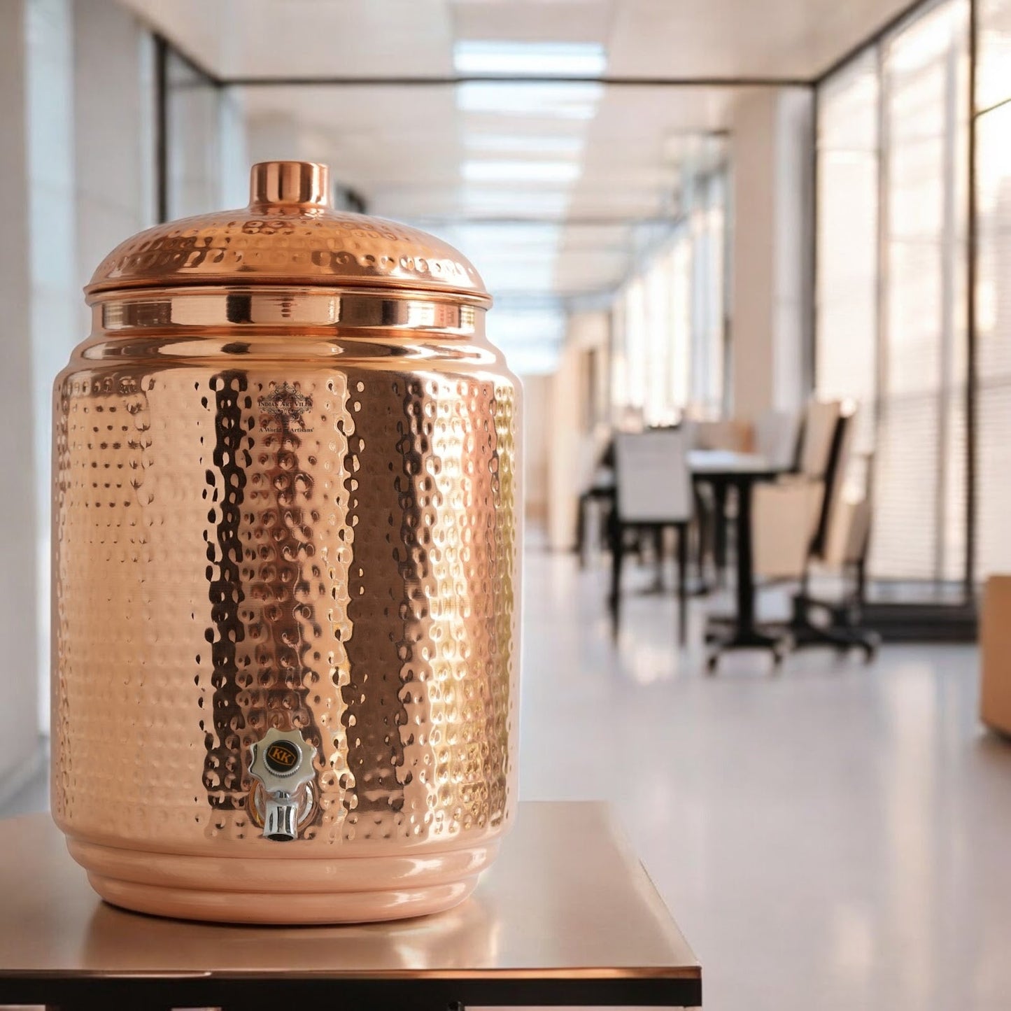 Pure Copper With Hammered Design Water Pot