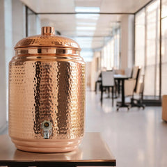 Pure Copper With Hammered Design Water Pot
