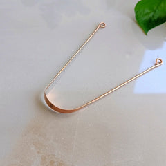 Pure Copper Tongue Cleaner Ayurvedic Benefits Brown
