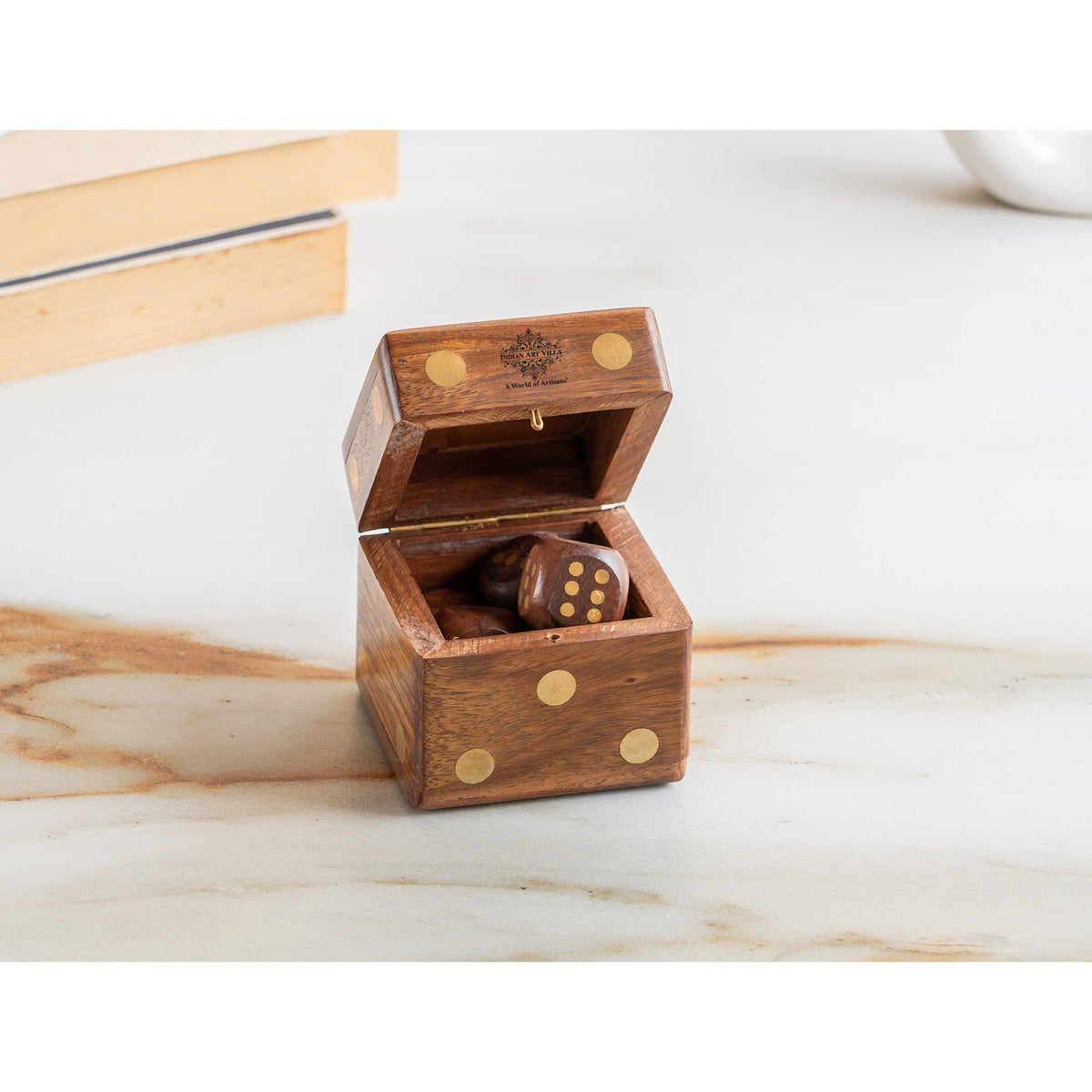 Wooden Dice Home Decor Showpiece | Handcrafted Decorative Accent