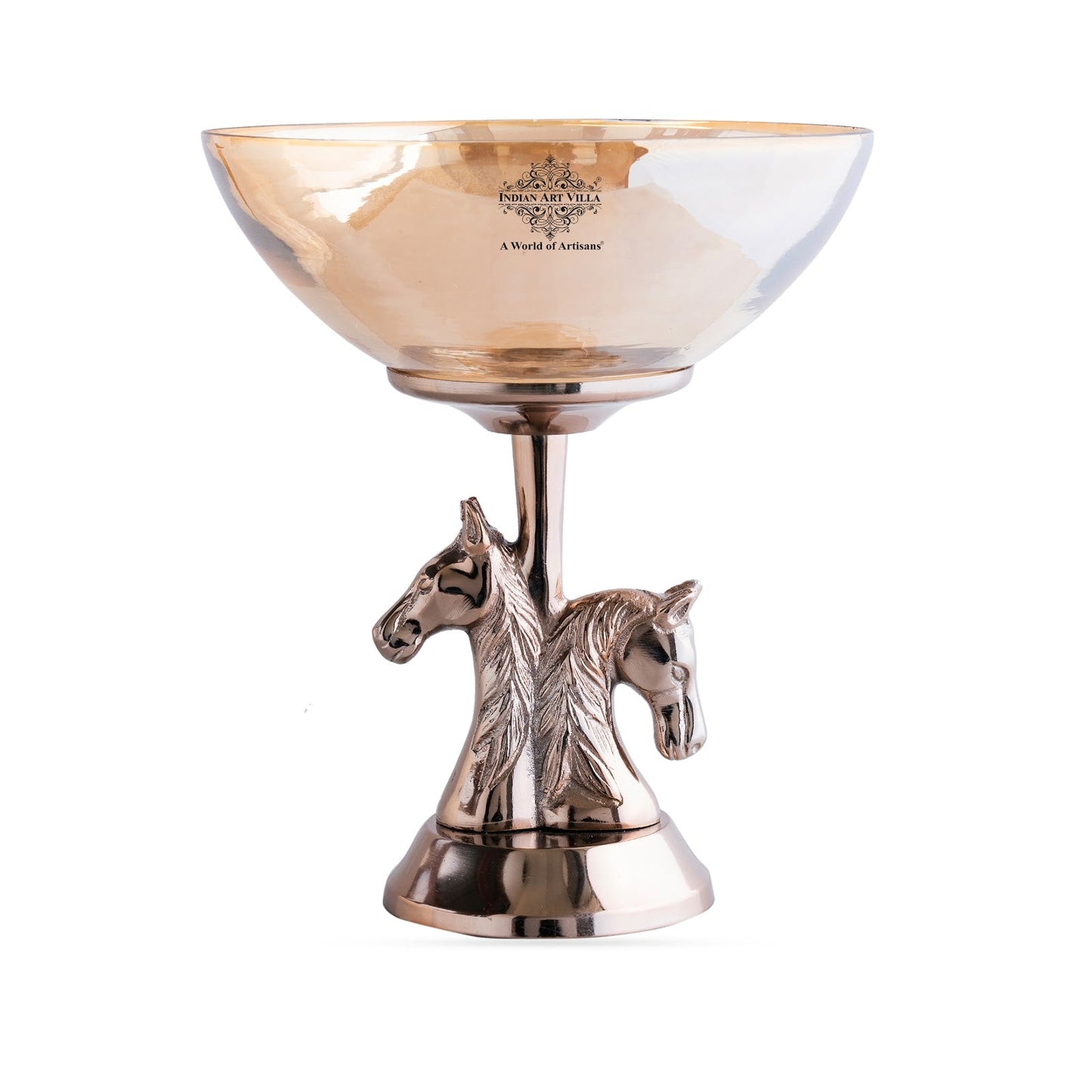 Antique Decorative Bowl with Horse Design Pedestal, Fruit Bowl, Snack Server, Centerpiece Dish, Home & Table Decor