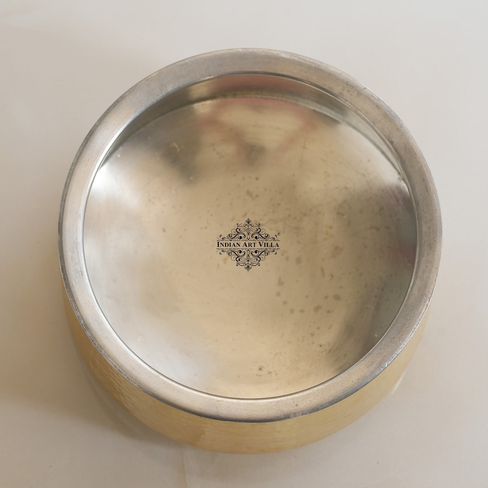 Pure Brass Inside Tin Lining Bhagona/Patila