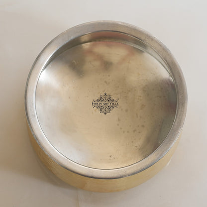 Pure Brass Inside Tin Lining Bhagona/Patila