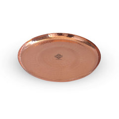Handcrafted Pure Copper 8 Pieces Dinner Set with Hammered Design
