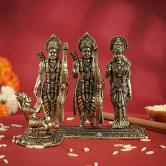 Brass Ram Darbar Idol for Home Temple Decor & Pooja Room