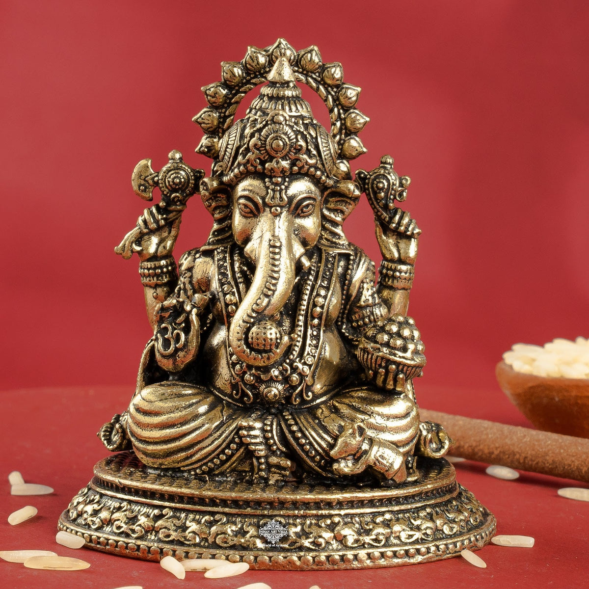 Pure Brass Ganesh Ji Idol for Home Pooja & Decor