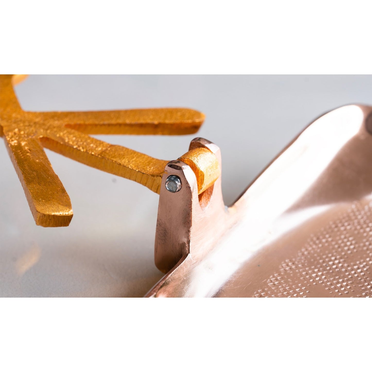 Brass and Copper Finish Napkin Holder with Golden Cutlery Design – Elegant Table Accessory for Dining, Kitchen, Office, and Gifting