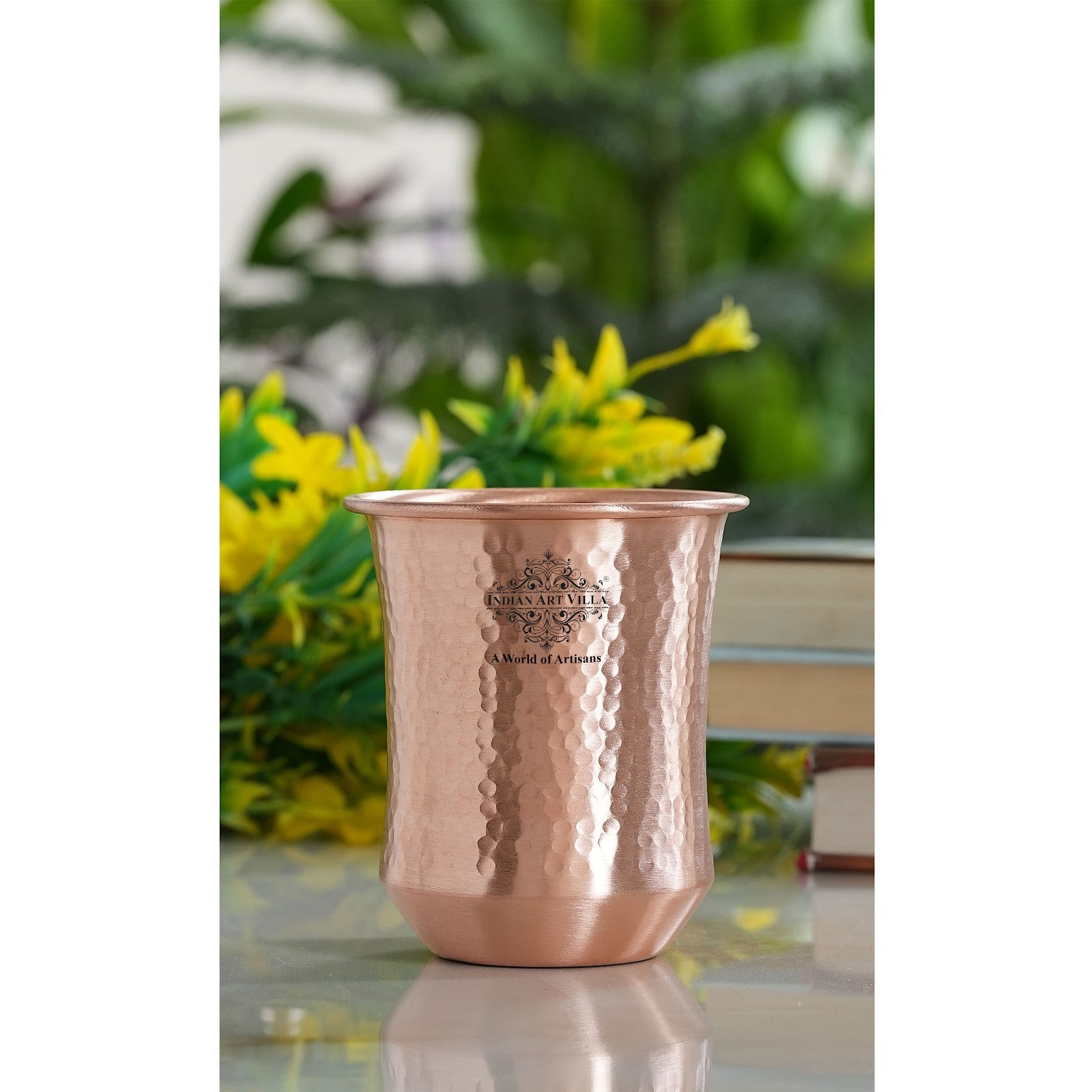 Pure Copper Hammered & Smooth Design Glass