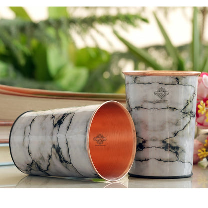 Pure Copper Printed Design Glass - 275 ML