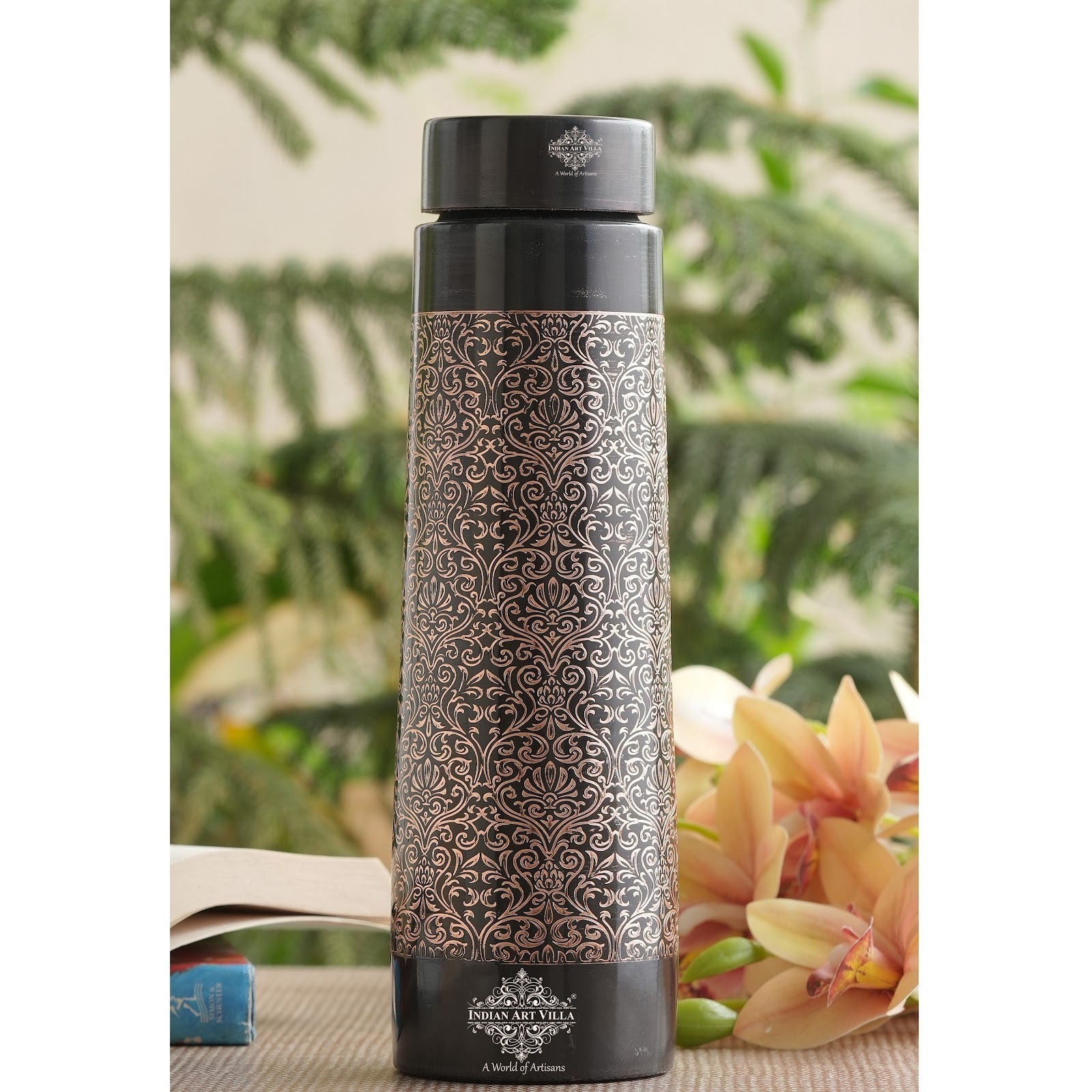 Pure Copper Water Bottle – Pyramid Shape, 900 ML