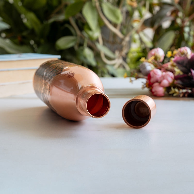 Copper Kalakriti Rose Gold Blossom Printed Bottle-1080 ML