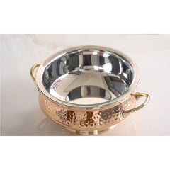 Copper Steel Handi Traditional craftsmanship meets modern design, perfect for serving and dining in style