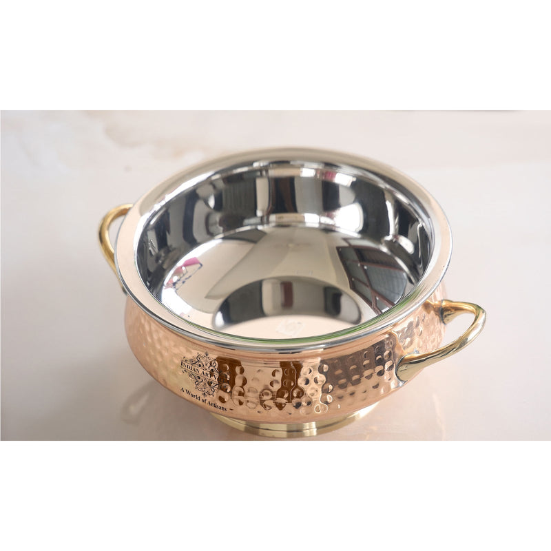 Copper Steel Handi Traditional craftsmanship meets modern design, perfect for serving and dining in style